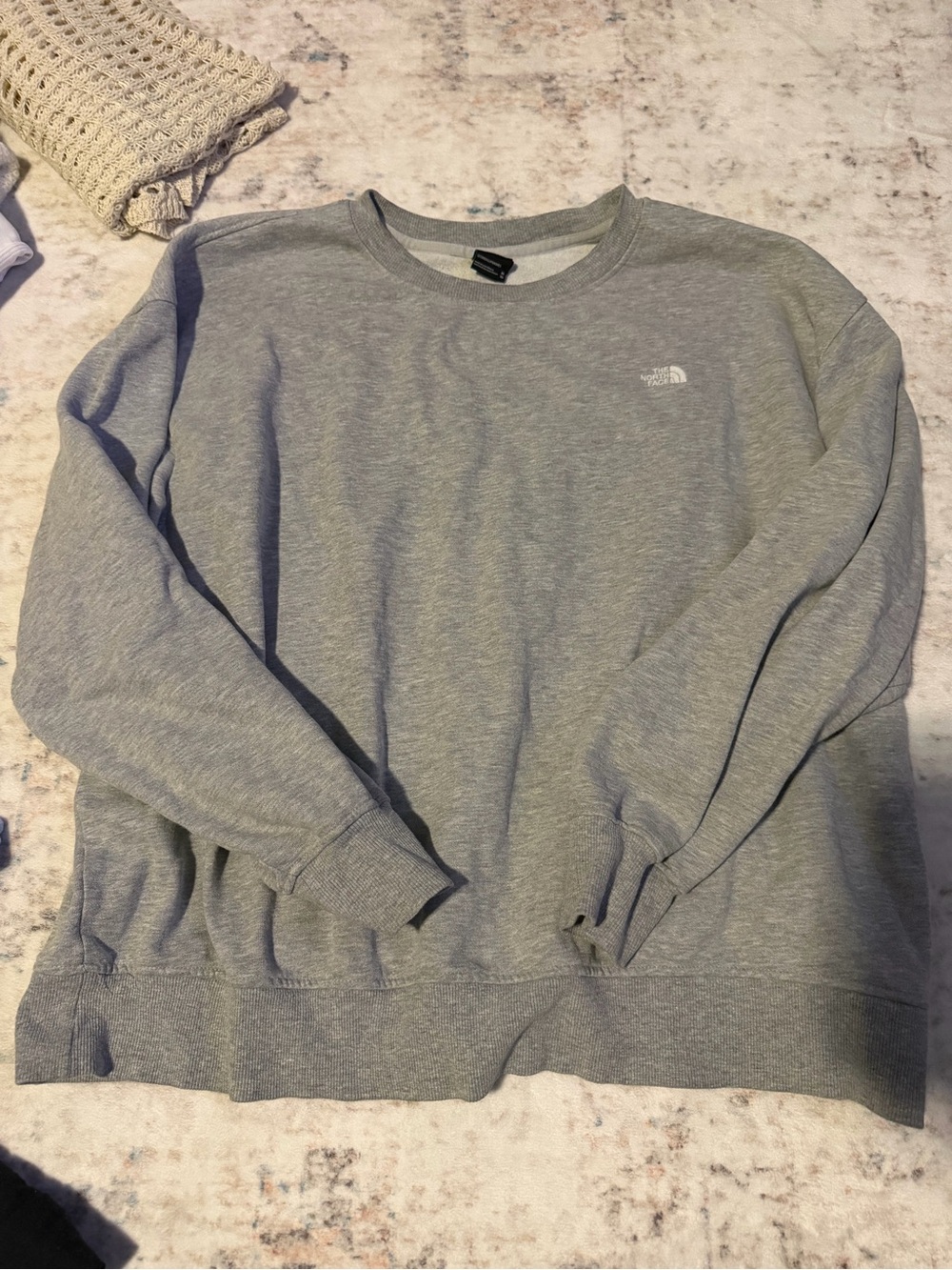 The North Face Light Gray Crewneck Sweatshirt